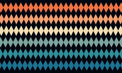 Simple abstract background design. Futuristic retro style concept with colorful rhombuses . Vector illustration.