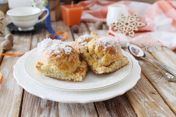 fresh baked apples in cheese dough