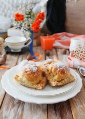 fresh baked apples in cheese dough