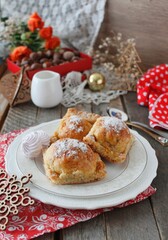 fresh baked apples in cheese dough