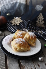fresh baked apples in cheese dough