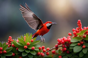 robin on a branch