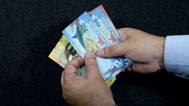 economy and finance with Costa Rican money