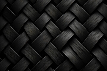 Fototapeta premium Deep Black Luxury Pattern, Stylish 3D Background, Wallpaper Design - Generative Ai