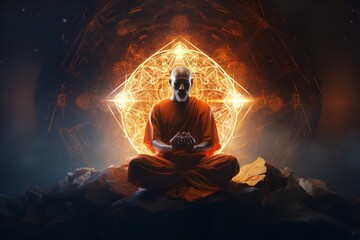Concept of spirituality and meditation, Generative AI