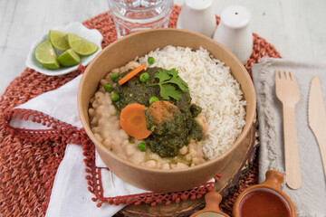 Seco de carne beef stew Food buffet peruvian table Assorted dishes gourmet cuisine Peru traditional 