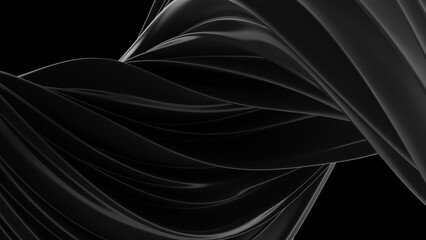 Abstract black background Illustration. 3d rendering