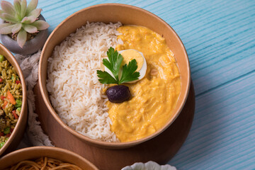 Aji de gallina Food buffet peruvian table Assorted dishes gourmet cuisine Peru traditional 