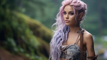 Naklejka premium a woman with long hair