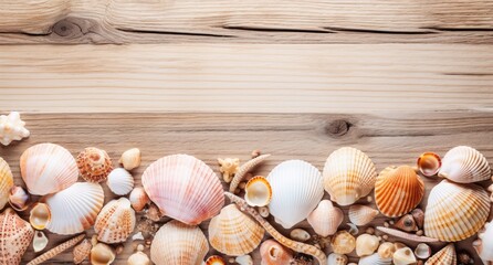 Fototapeta na wymiar a group of sea shells