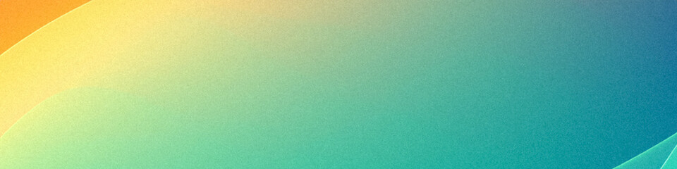 Orange yellow green blue turquoise fluid waves gradient background. Silk satin. Drapery, curtain. Folds. Shiny fabric. Glow glitter neon electric light metallic. Line stripe. Wide web banner.