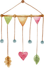 baby mobile watercolor