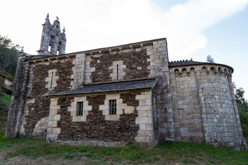 Fototapeta na wymiar Romanesque church of San Xoan da Cova (12th century). Carballedo, Chantada, Spain.