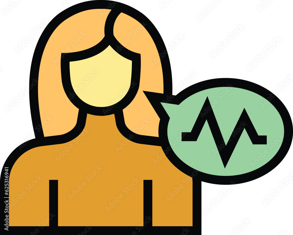 Poster speech recognition icon outline vector. voice command. control system color flat