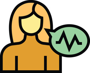 Speech recognition icon outline vector. Voice command. Control system color flat