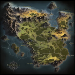 World map for tabletop RPG