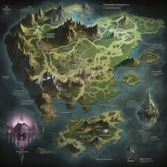 World map for tabletop RPG