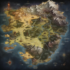 World map for tabletop RPG