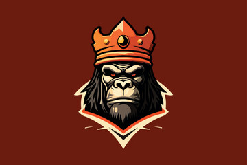 King Kong Head Mascot Logo Template
