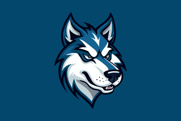 Wolf Head Mascot Logo Template