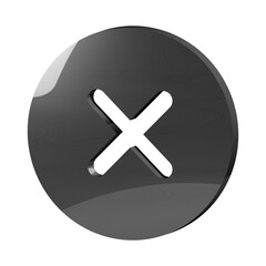 Obraz premium This is a beautifully designed 3D reject icon with a beautiful metallic texture.