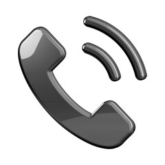 This is a beautifully designed 3D phone icon with a beautiful metallic texture.