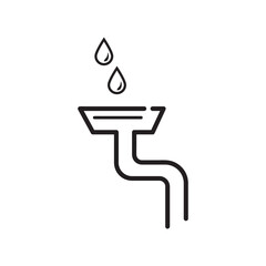 water gutters icon logo vector design template