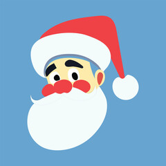 Santa's head, a merry emblem of holiday delight