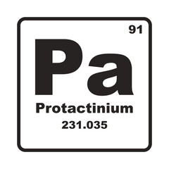 Protactinium element icon