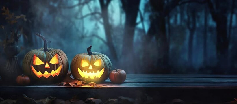 spooky halloween pumpkin background for videos