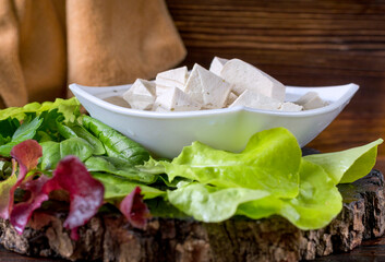 Fresh vegan product - tofu.