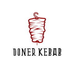 doner kebab simple vector illustration