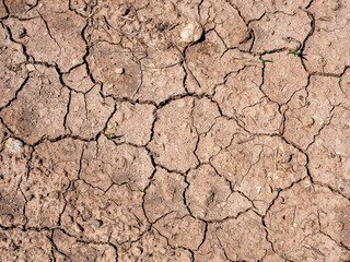 dry cracked soil texture, drought, global warming