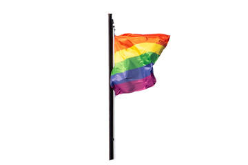 Rainbow flag a symbol for the LGBT community isolated