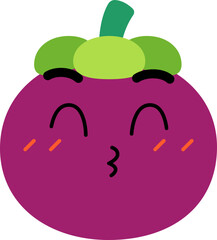 Mangosteen Face Kiss Over Happy Close Eye