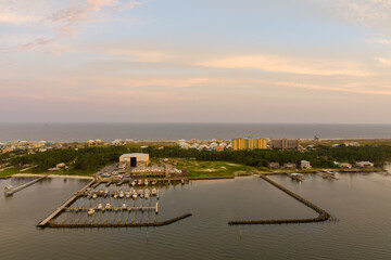 Fototapeta premium Fort Morgan, Alabama beach at sunset in july
