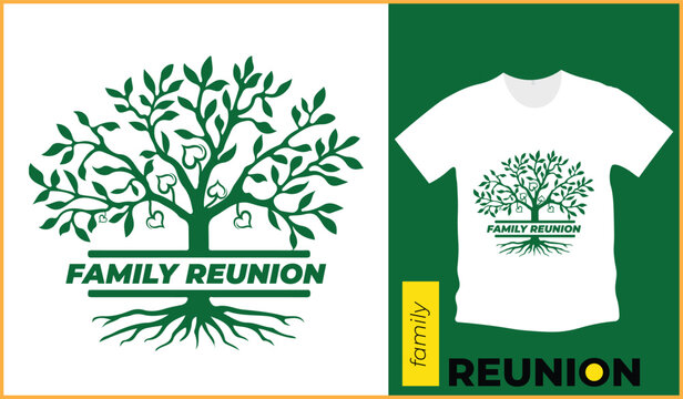 Family reunion tree tshirt vector download
