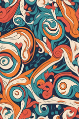 Vintage Swirl Pattern Circular Borders