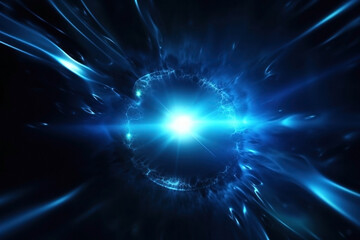 Obraz premium glowing blue magic. light flair