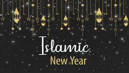 Creative Islamic new year design background wallpaper