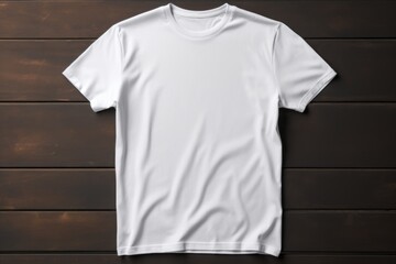 Stylish white men's T-shirt. Mockup for design with copy space for text. Design blank