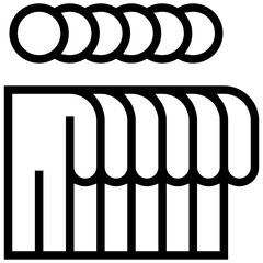overpopulation icon. A single symbol with an outline style