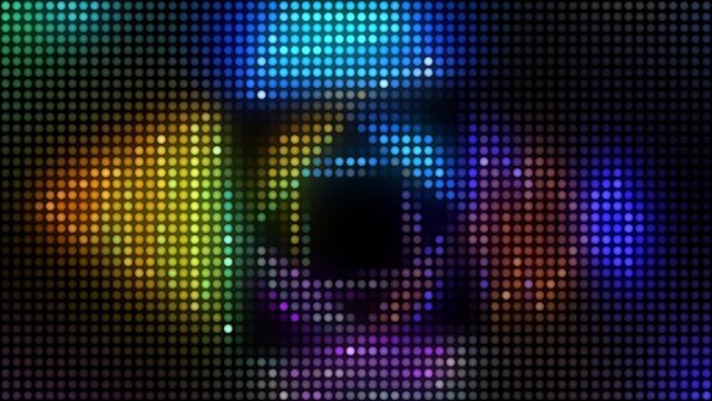 stylized small dost pattern look animation for holiday christmas decoration. Bright shiny glowing light.