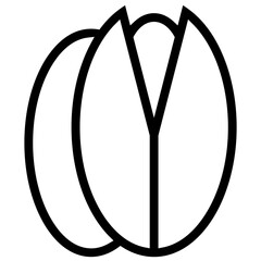 pistachio icon. A single symbol with an outline style