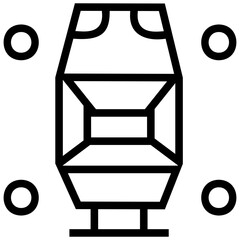 pit stop icon. A single symbol with an outline style