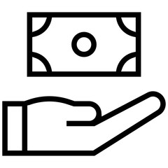 private placement icon. A single symbol with an outline style