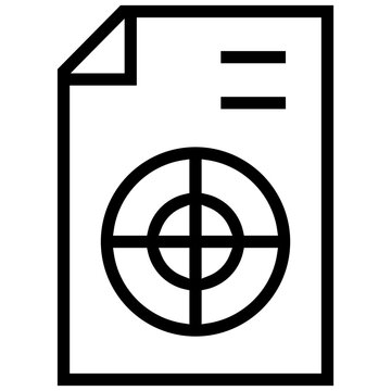 printing test icon. A single symbol with an outline style
