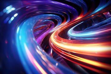 Vibrant Vortex Luminous, Motion, Trails, Playful, Dynamic 