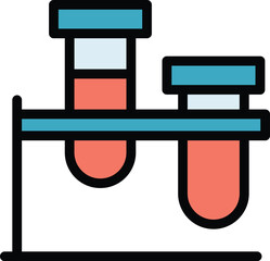 Clinical testing icon outline vector. Medical lab. Tested medicine color flat