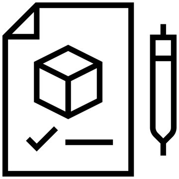 requirement icon. A single symbol with an outline style
